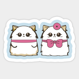 Cute cat couple valentine Sticker